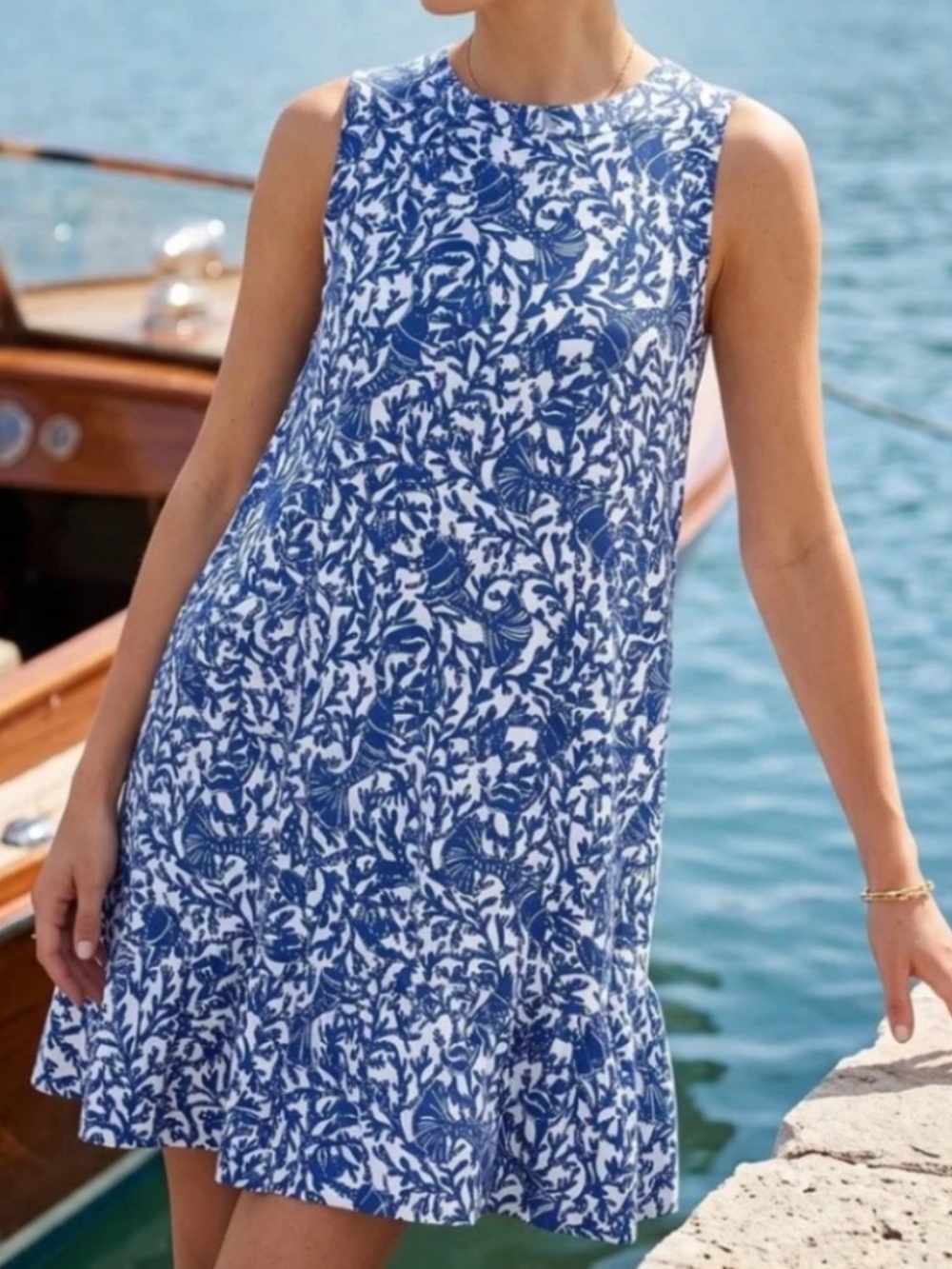 Lilly Pulitzer Sz XXL Kristen Flounce Swing Dress Krillin It lobster print